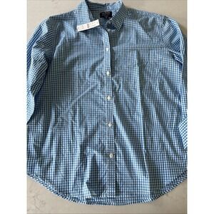 J. Crew Blue Gingham Button-Down Shirt